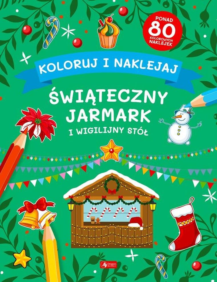 Koloruj i naklejaj. Świąteczny jarmark