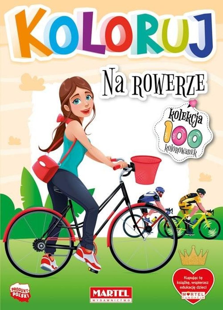 Koloruj. Na rowerze