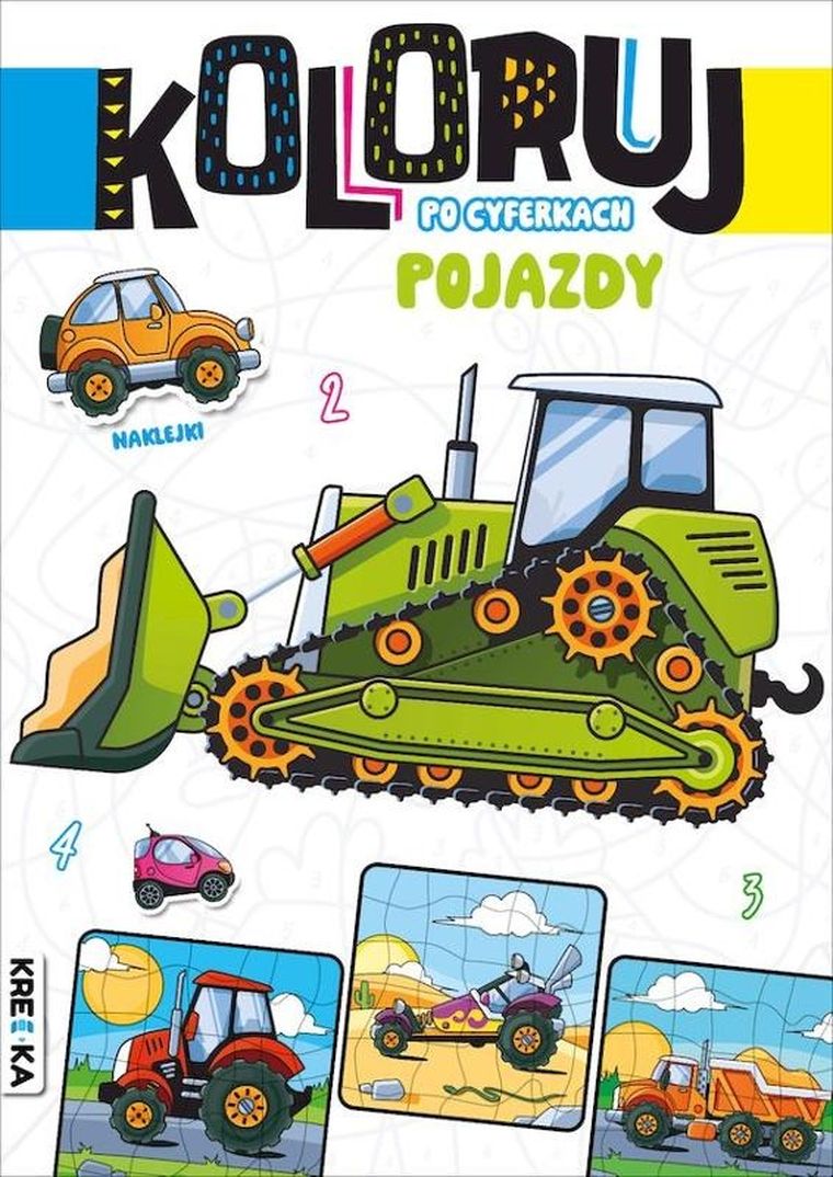 Koloruj po cyferkach. Pojazdy