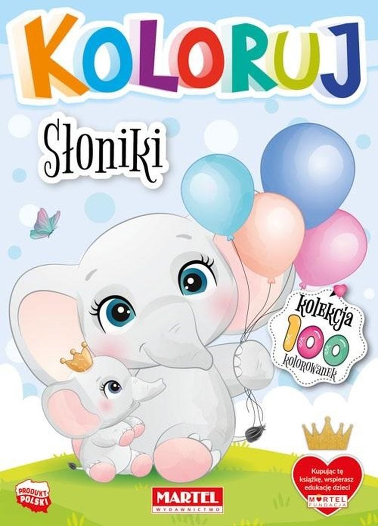 Koloruj. Słoniki