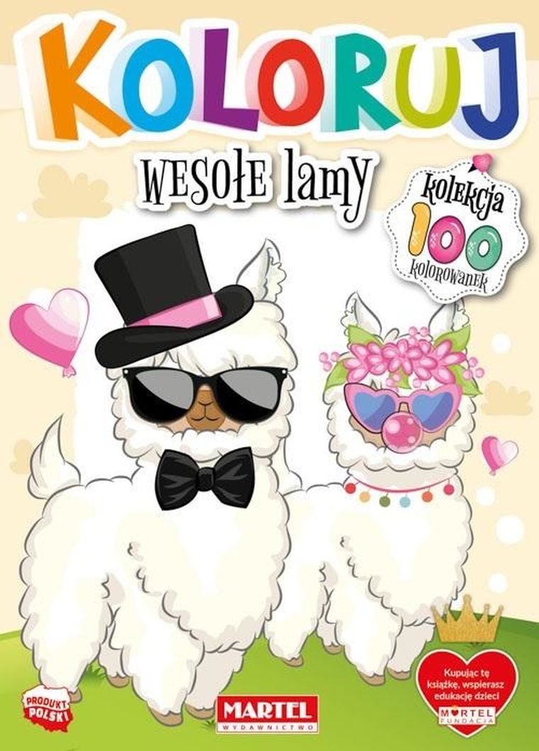 Koloruj. Wesołe lamy