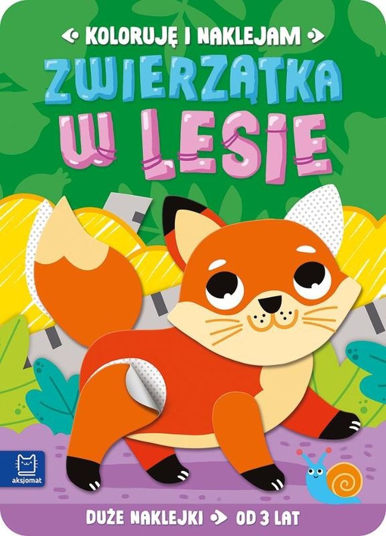 Koloruję i naklejam. Zwierzątka w lesie. Duże naklejki od 3 lat