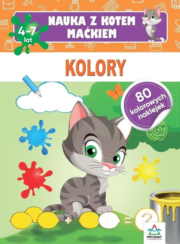 Kolory. Nauka z kotem Maćkiem
