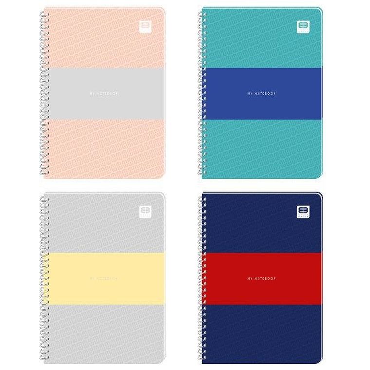 Kołozeszyt A5, 80 kartek, kratka, Black&Blue, pastel, 1 szt.