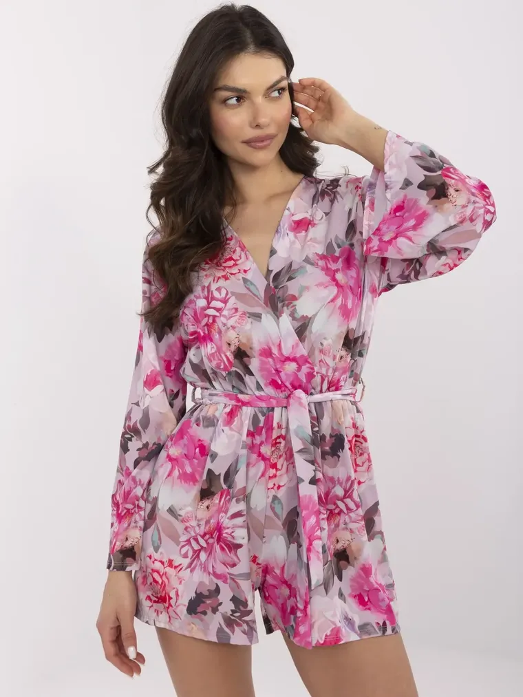 Kombinezon damski, różowy, Italy Moda