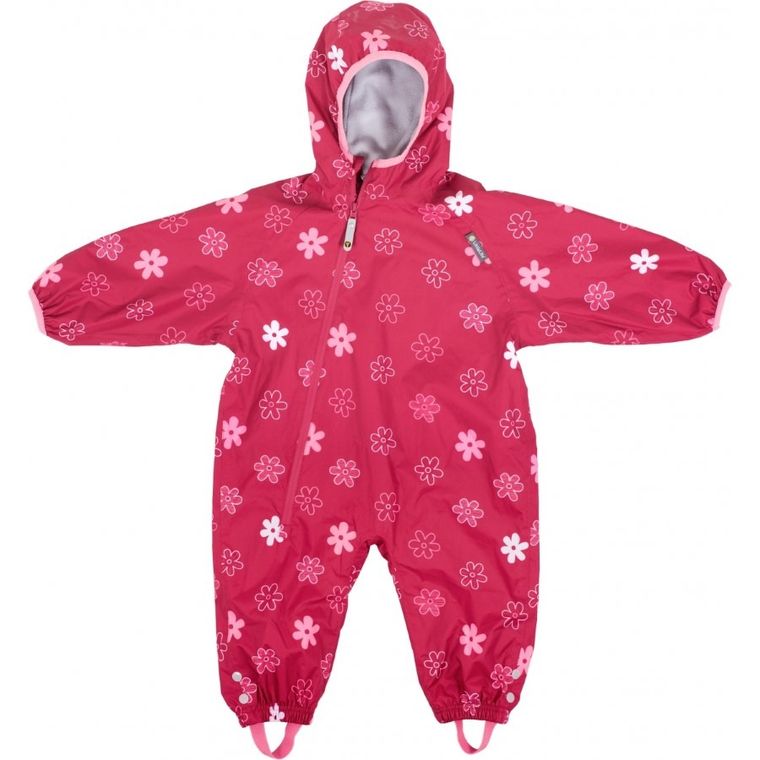 Kombinezon przeciwdeszczowy dziecięcy z kapturem, różowy, LittleLife