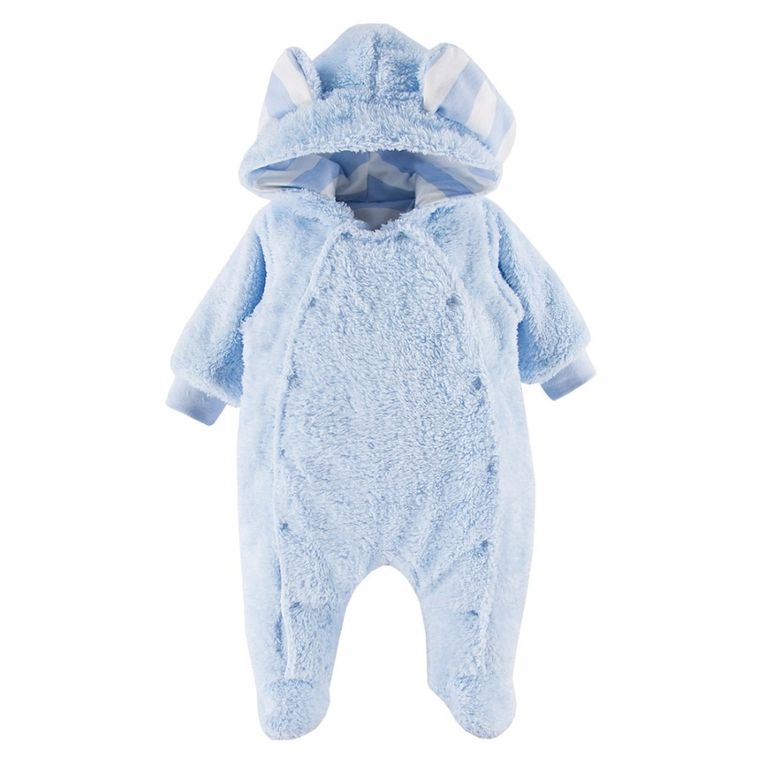 Kombinezon przejściowy chłopięcy z kapturem, niebieski, Eevi