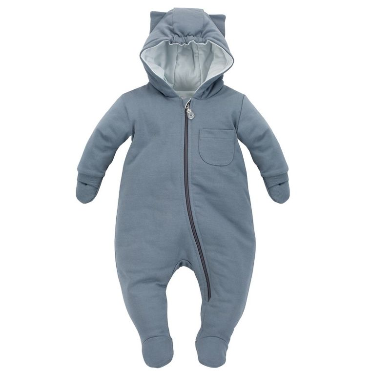 Kombinezon przejściowy chłopięcy z kapturem, niebieski, Pinokio