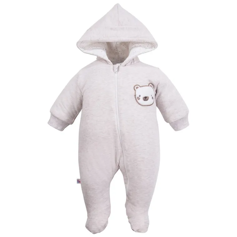 Kombinezon przejściowy dziecięcy z kapturem, beżowy, Eevi