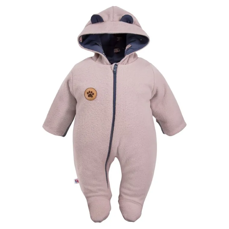 Kombinezon przejściowy dziecięcy z kapturem, beżowy, Eevi
