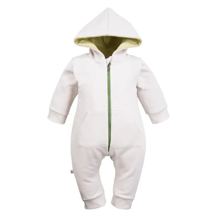 Kombinezon przejściowy dziecięcy z kapturem, ecru, Eevi