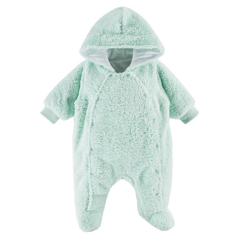 Kombinezon przejściowy dziecięcy z kapturem, ocieplany, zielony, Eevi