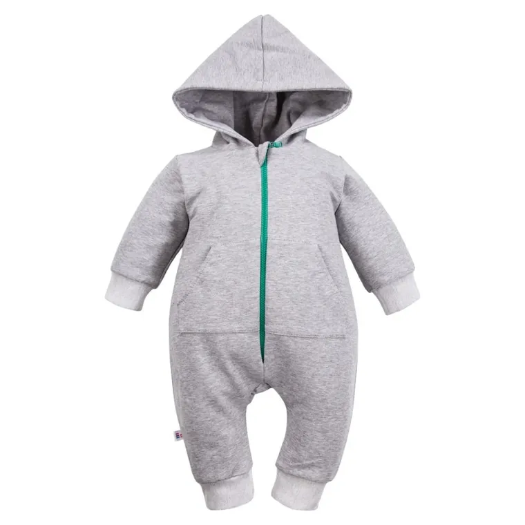 Kombinezon przejściowy dziecięcy z kapturem, szary, Eevi