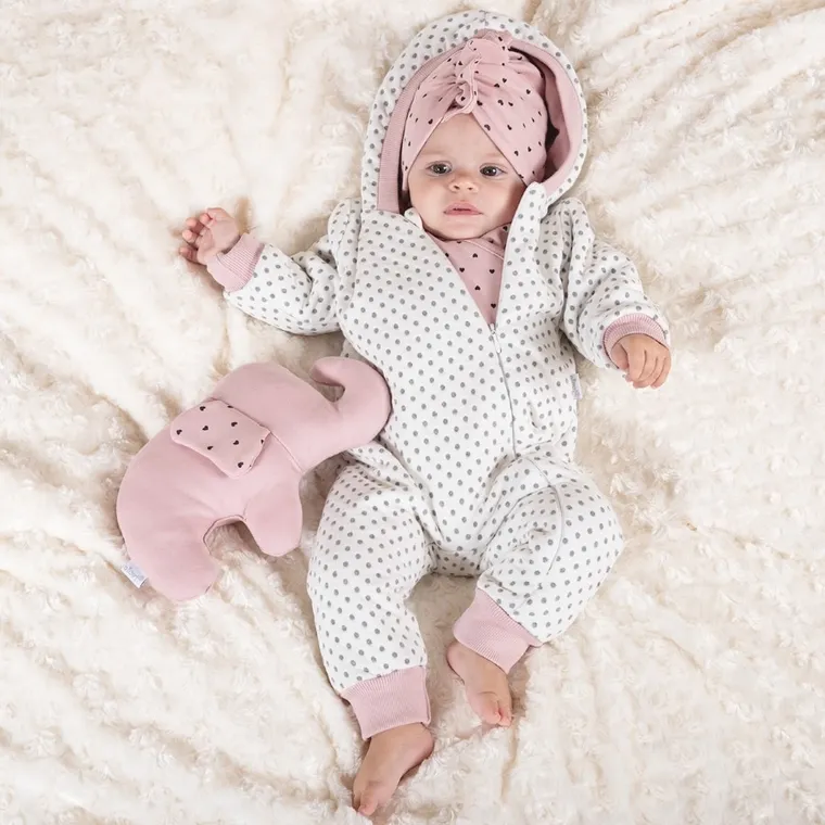 Kombinezon przejściowy dziewczęcy z kapturem, ocieplany, mix, Nicol