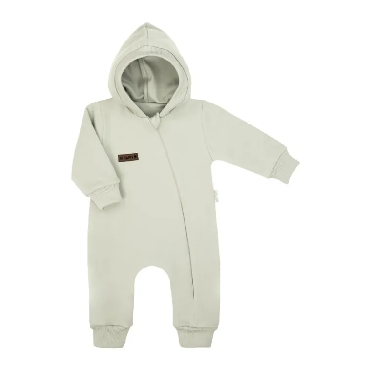 Kombinezon przejściowy dziewczęcy z kapturem, ocieplany, zielony, Nicol