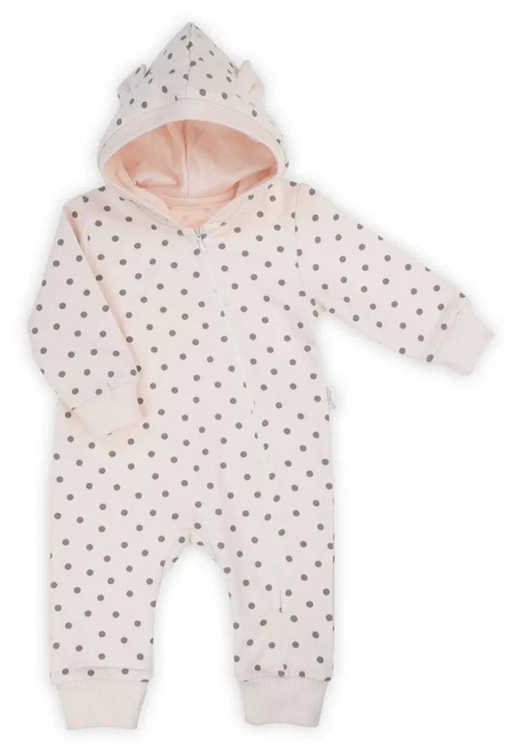 Kombinezon przejściowy dziewczęcy z kapturem, różowy, Nicol