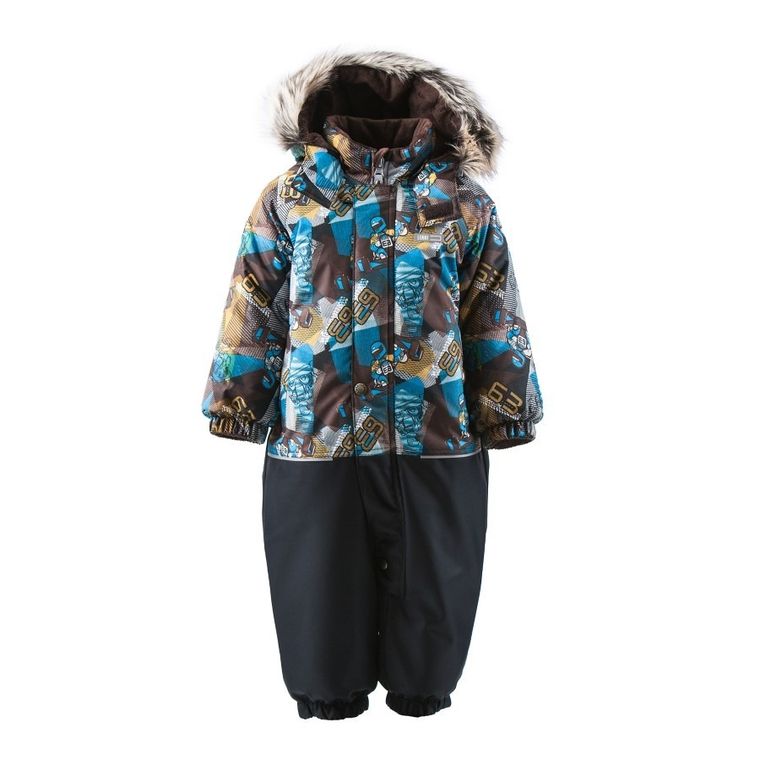 Kombinezon zimowy chłopięcy z kapturem, mix, Lenne