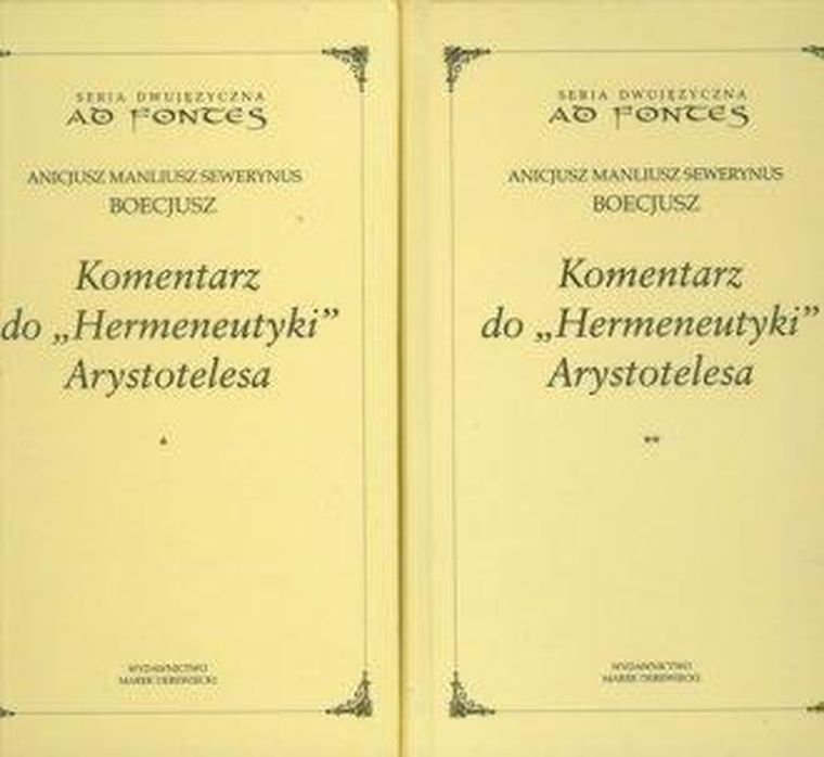 Komentarz do Hermeneutyki Arystotelesa. Tom 1-2