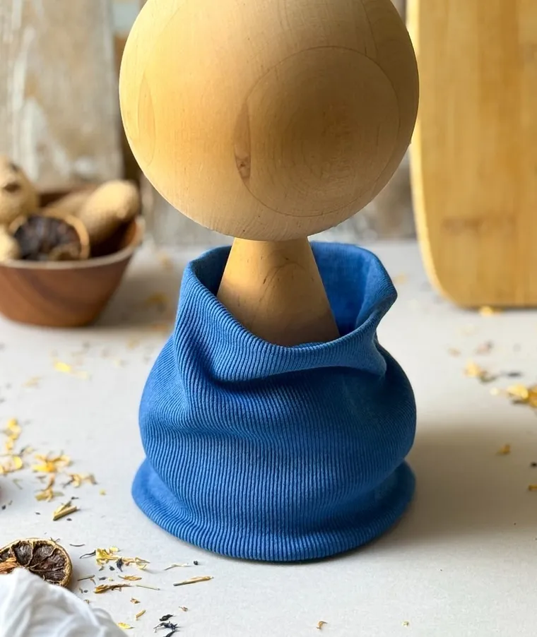 Komin dziecięcy, prążkowany, niebieski, Iltom