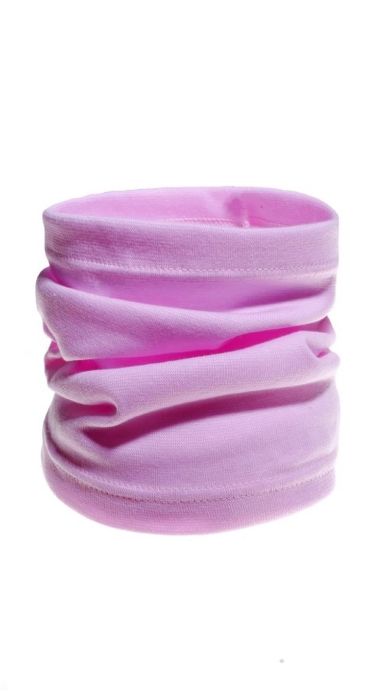 Komin dziewczęcy, różowy, bawełniany, Ambra