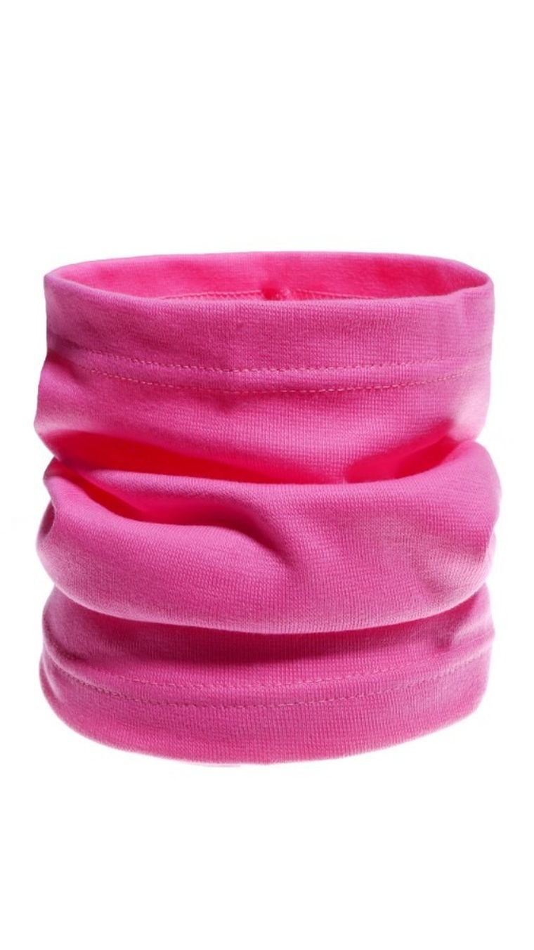 Komin dziewczęcy, różowy, bawełniany, Ambra