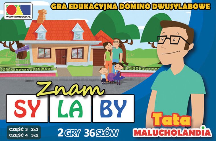 Komlogo, Znam sylaby, Część 3 i 4 zestaw Tata, gra domino