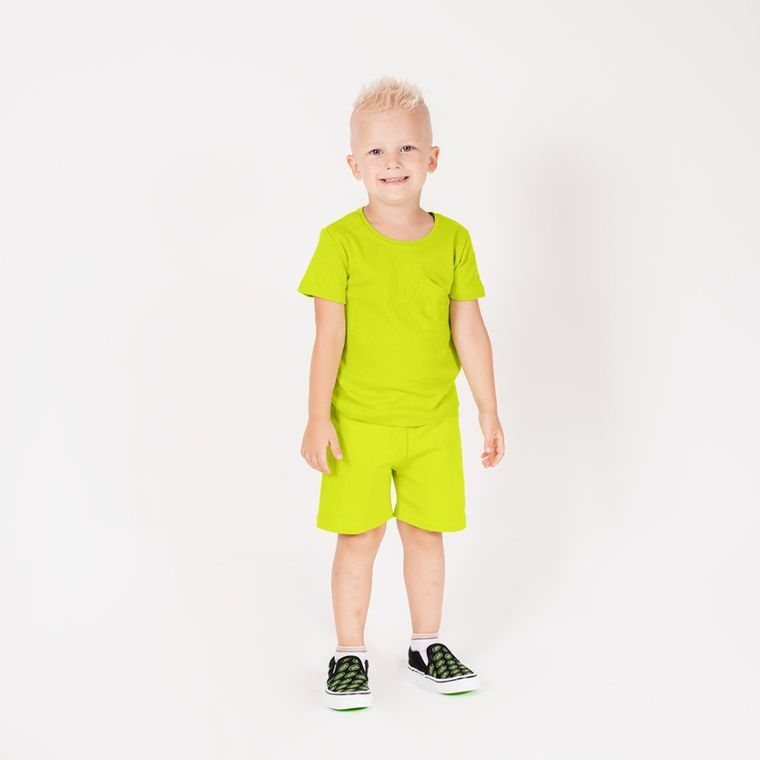 Komplet chłopięcy, Bluzka z krótkim rękawem, Szorty, zielony, Nicol