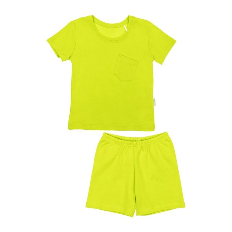 Komplet chłopięcy, Bluzka z krótkim rękawem, Szorty, zielony, Nicol