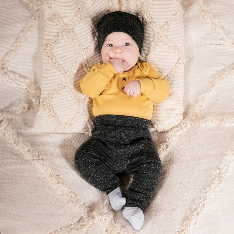 Komplet chłopięcy, Body z długim rękawem, Spodnie dresowe, Czapka, mix, Nicol