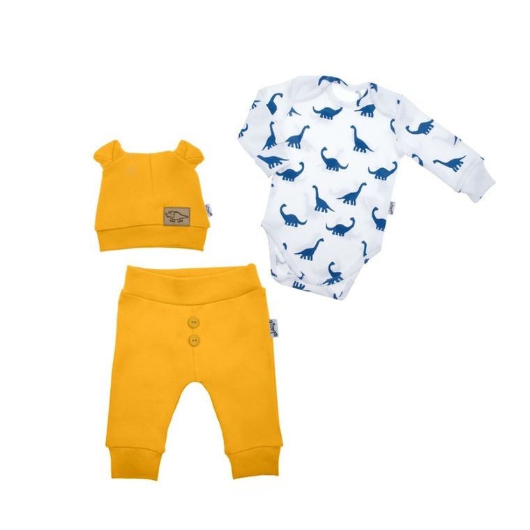 Komplet chłopięcy, Body z długim rękawem, Spodnie dresowe, Czapka, mix, Nicol