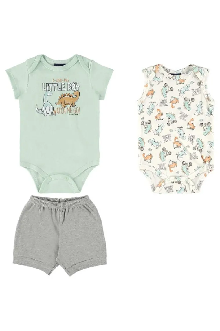 Komplet chłopięcy, Body z krótkim rękawem, Szorty, mix, Quimby