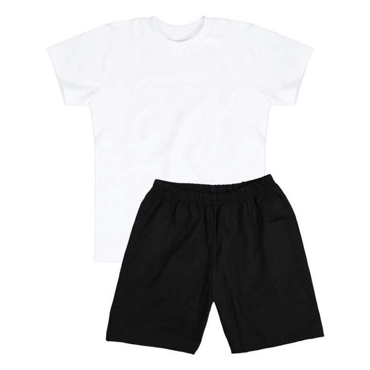 Komplet chłopięcy, T-shirt, Szorty, biało-czarny, Tup Tup