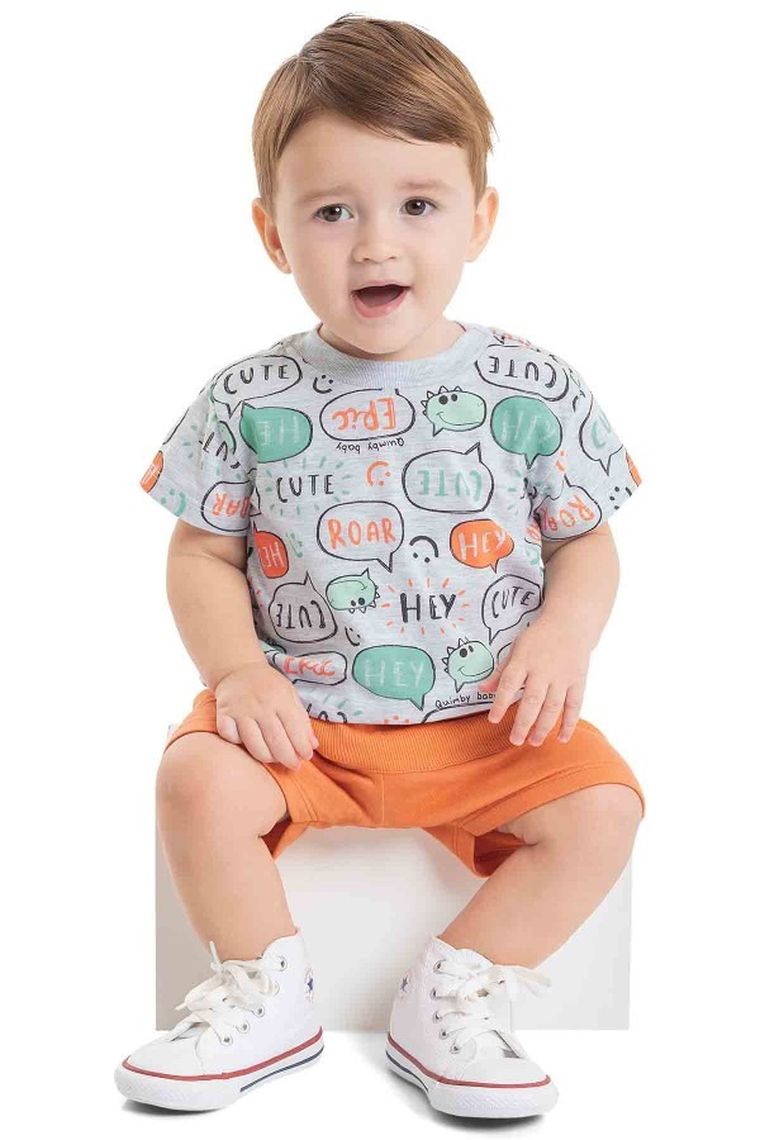 Komplet chłopięcy, T-shirt, Szorty, mix, Quimby