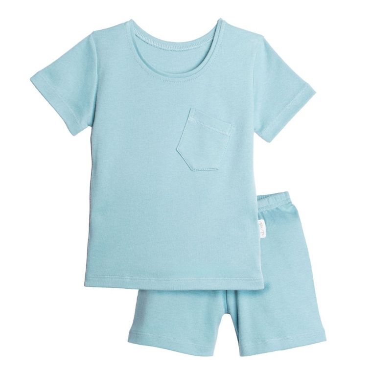 Komplet chłopięcy, T-shirt, Szorty, niebieski, Nicol
