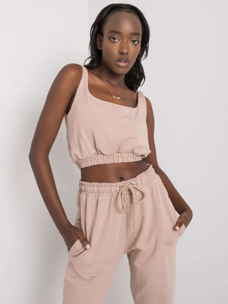 Komplet damski, beżowy, Ex Moda