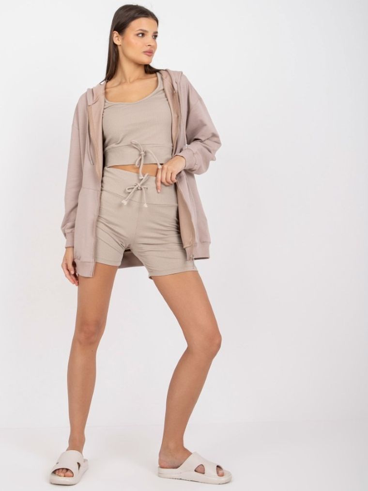 Komplet damski, beżowy, Fancy