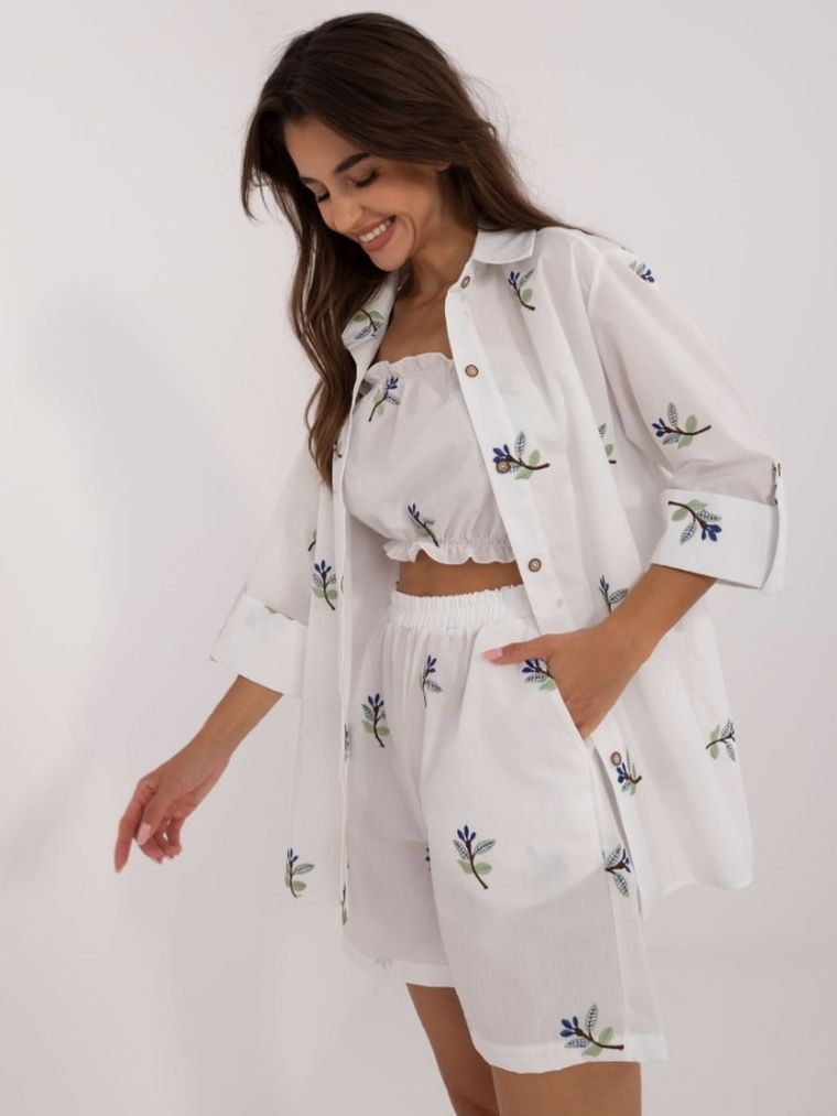 Komplet damski, biały, Lakerta