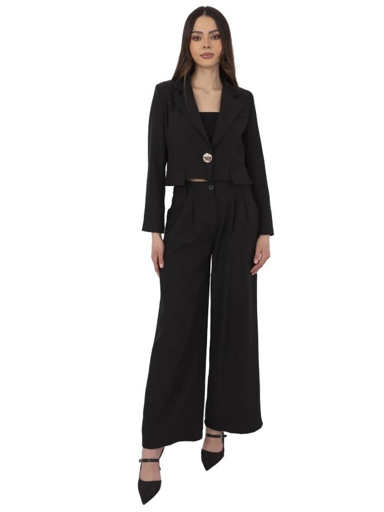 Komplet damski, czarny, Italy Moda