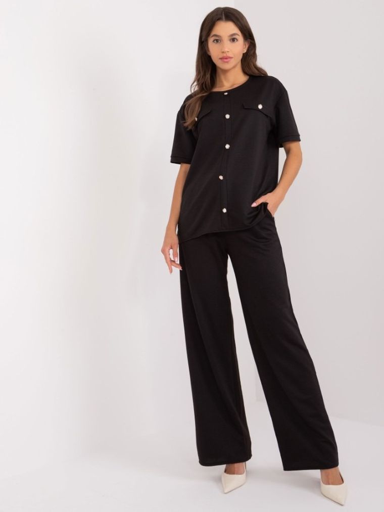 Komplet damski, czarny, Lakerta