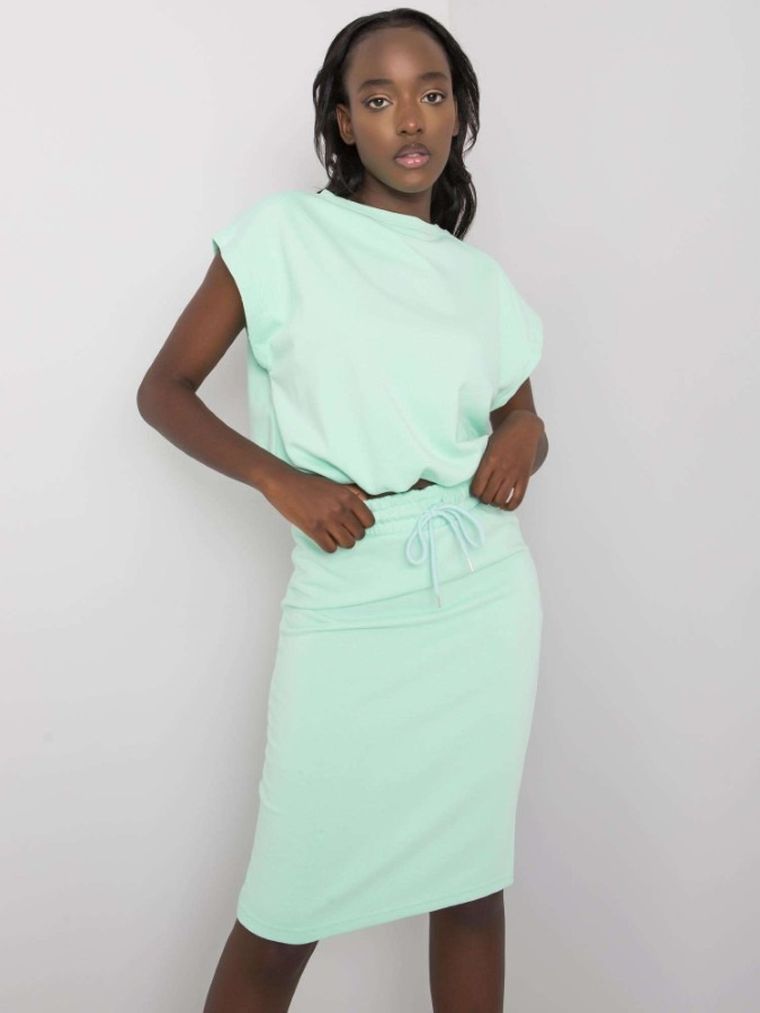 Komplet damski, miętowy, Ex Moda