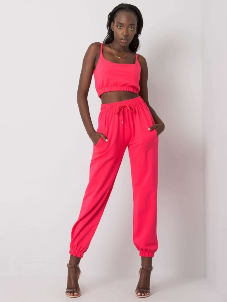 Komplet damski, różowy, Ex Moda