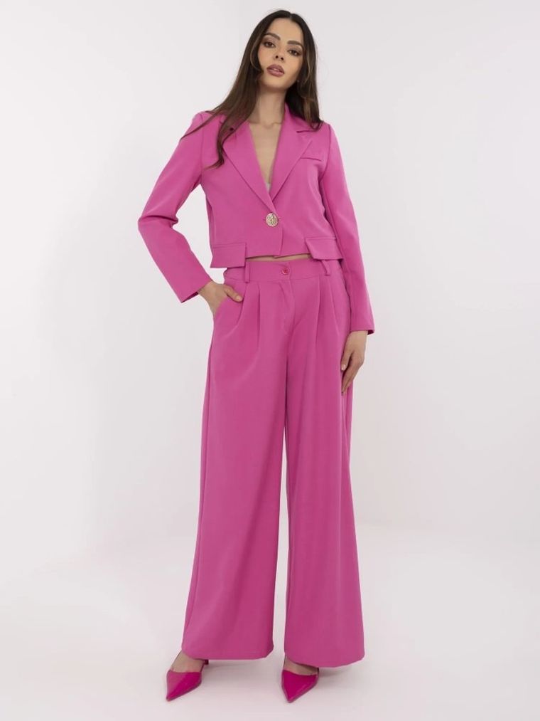 Komplet damski, różowy, Italy Moda