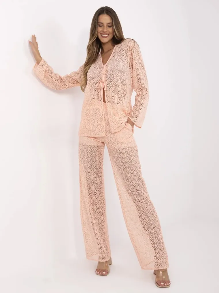 Komplet damski, różowy, Lakerta