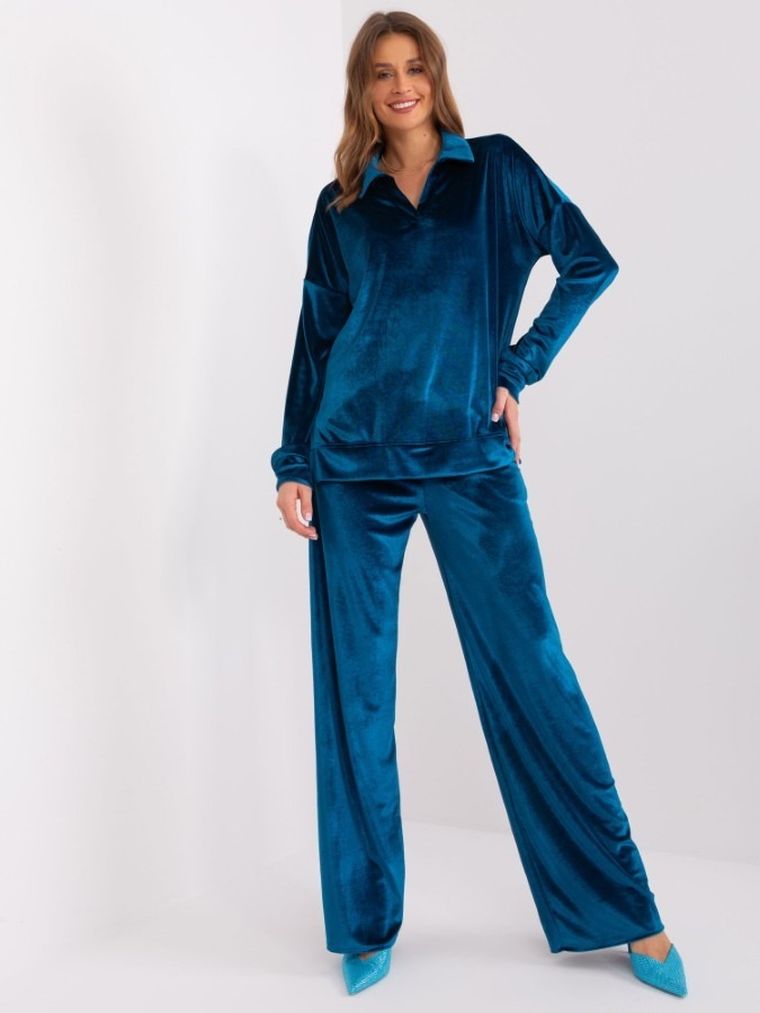 Komplet damski, turkusowy, Lakerta