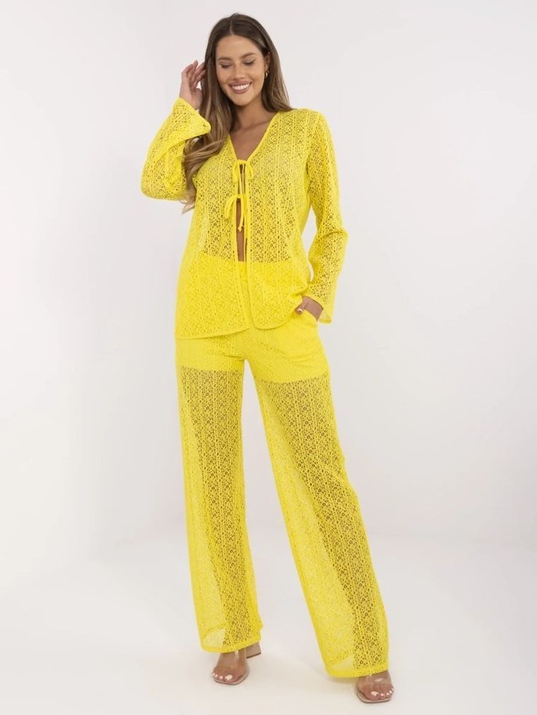 Komplet damski, żółty, Lakerta