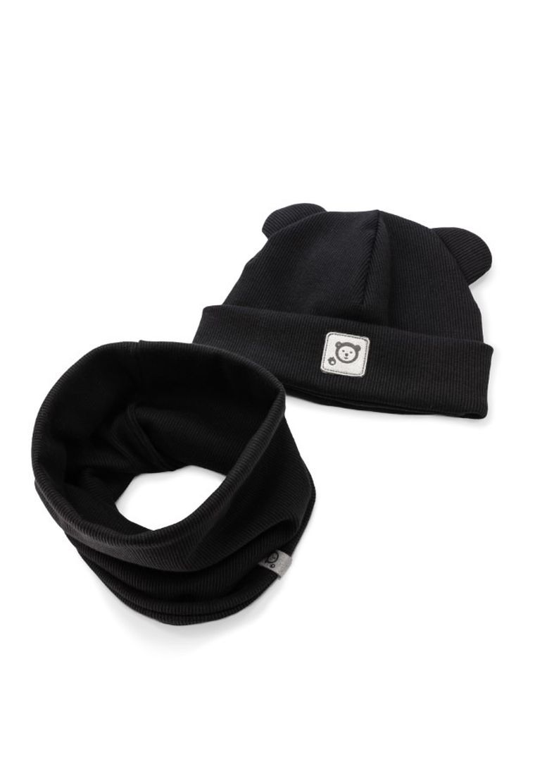 Komplet dziecięcy, Czapka, Komin, czarny, Iltom