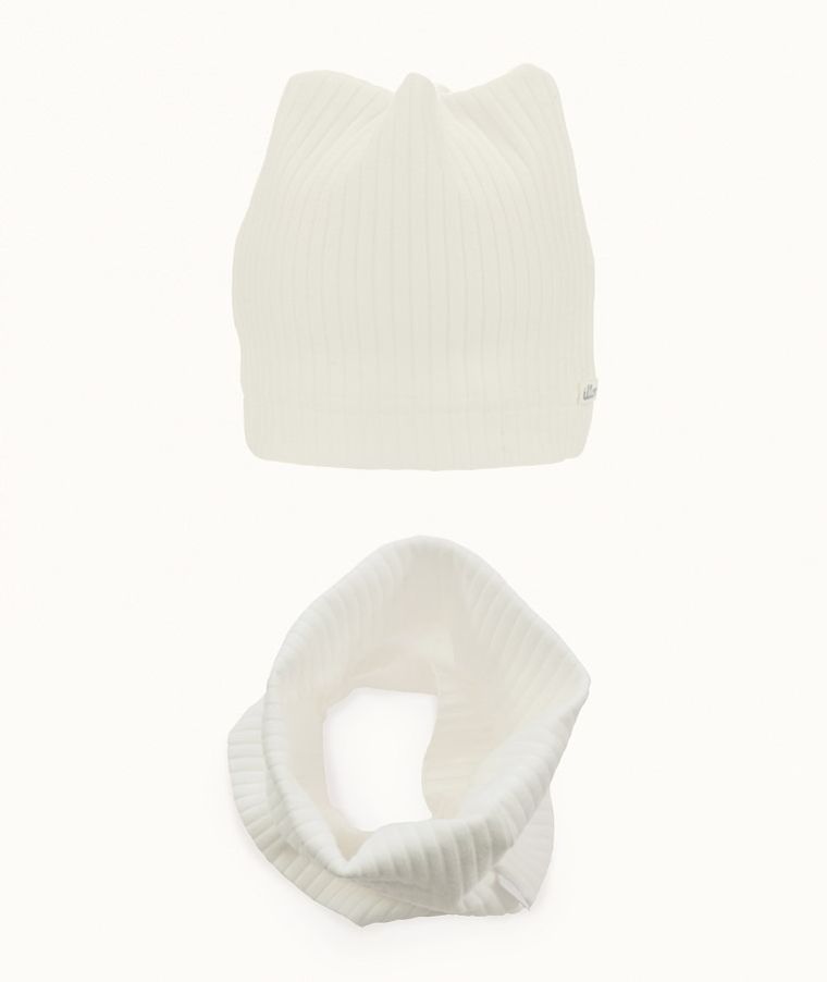 Komplet dziecięcy, Czapka, Komin, ecru, Iltom