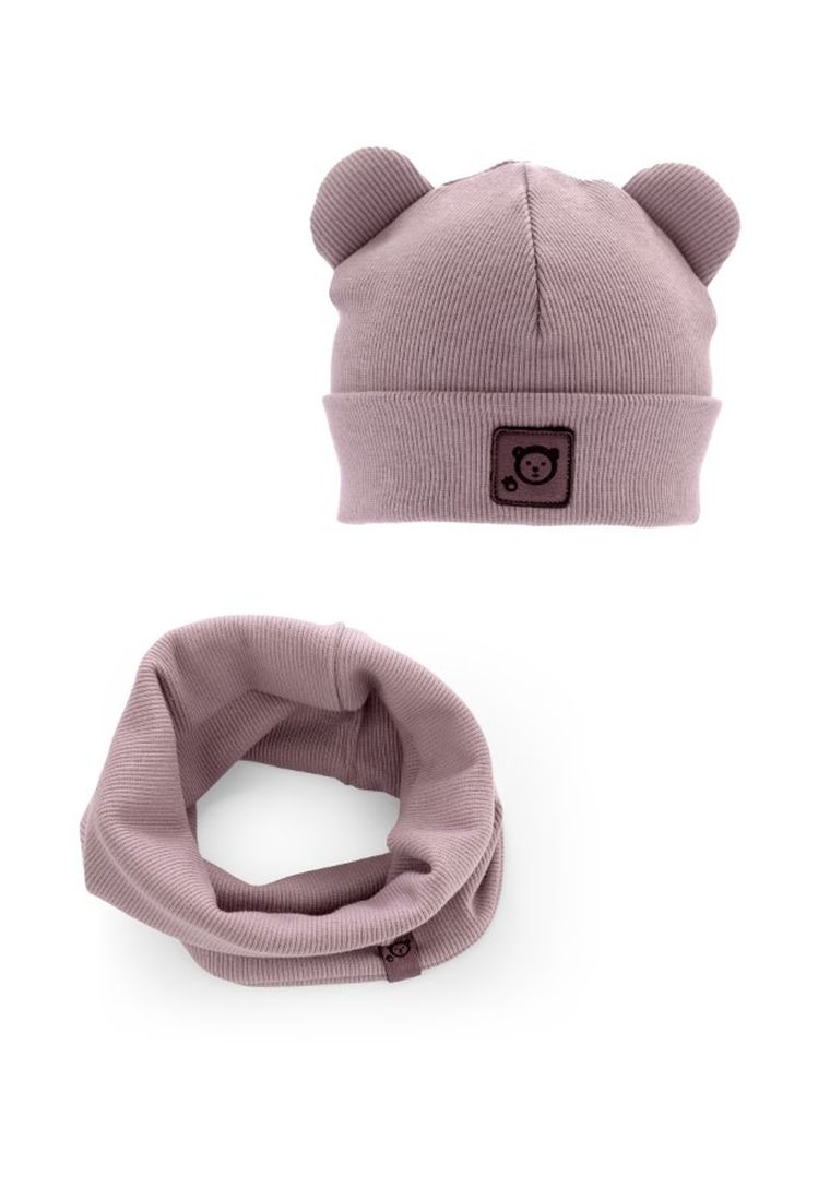 Komplet dziecięcy, Czapka, Komin, fioletowy, Iltom