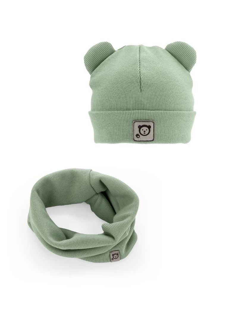 Komplet dziecięcy, Czapka, Komin, miętowy, Iltom