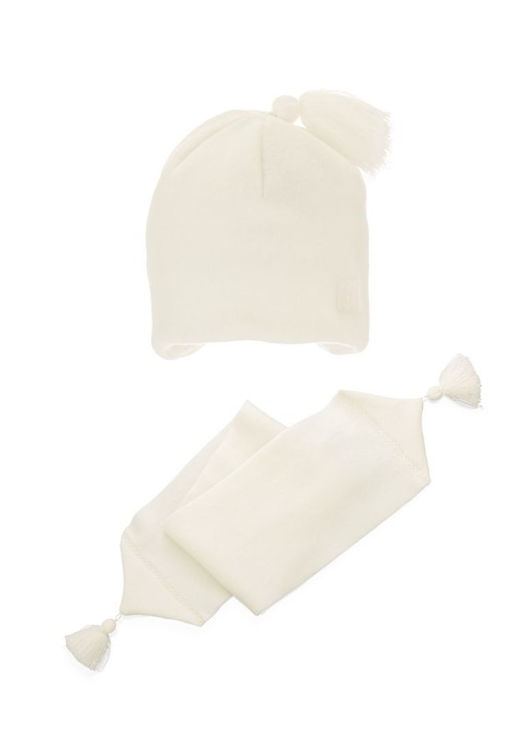 Komplet dziecięcy, Czapka, Szalik, ecru, Iltom